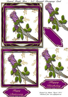 Framed Purple Roses