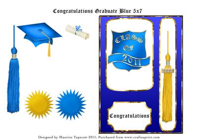 Congratulations Grad Blue 5x7