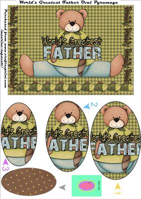 World's Greatest Father Oval Pyramage