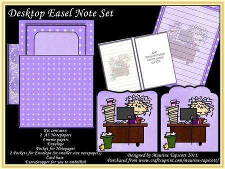 Desktop Easel Notepaper Kit - Crabby Cathy After Monday
