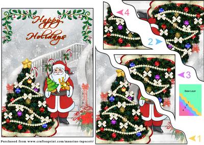 Grand Staircase Vintage Santa5x7 Wavy Side Stacker