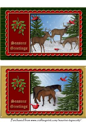 Set of Wildlife Christmas Toppers