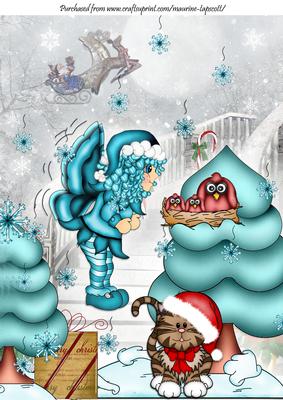 Grand Staircase Winter Fairy A4