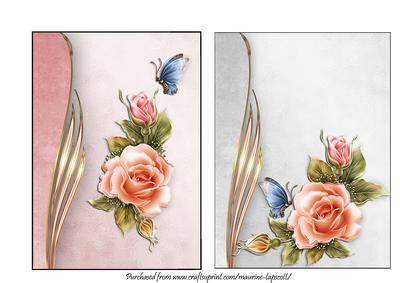 Set of Moonglo Rose Toppers