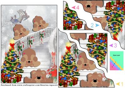 Grand Staircase Tumbling Teddies