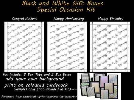 Special Occasion Black and White Box Kit