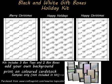 Holiday Black and White Box Kit