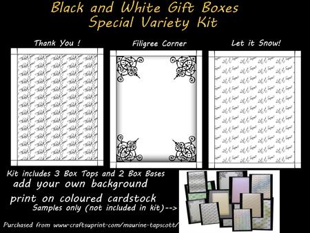 Variety Occasion Black and White Box Kit