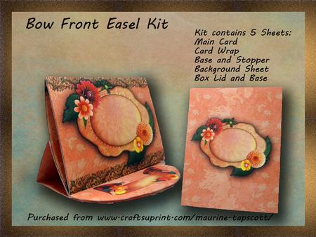 Bow Front Easel Kit - Coral Dahlias