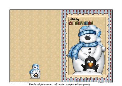 Christmas Snowman Quick 5x7
