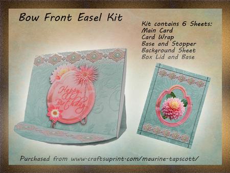 Bow Front Easel Kit - Pink Dahlias 2