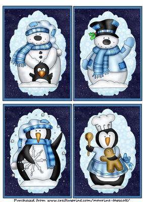 Snowy Friends Toppers