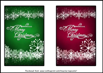 Merry Christmas Snowflake 5x7 Topper
