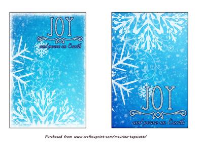 Joy and Peace 5x7 Toppers
