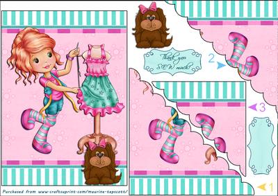 Little Dressmaker and Her Puppy