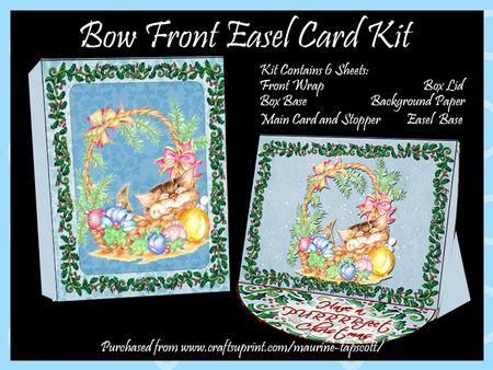 Bow Front Easel Kit - Kitten in a Basket