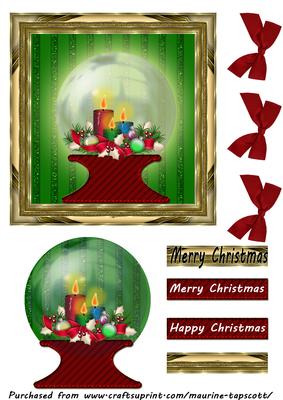 Framed Snowglobe - 6 Inch Square