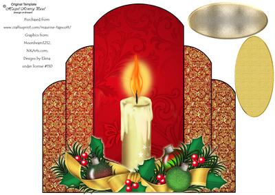 Christmas Art Deco Candle