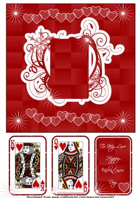 King or Queen of Hearts Square Topper