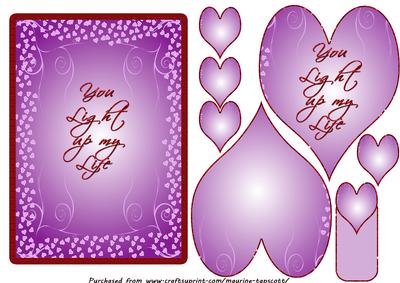 You Light Up My Life 5x7 Decoupage