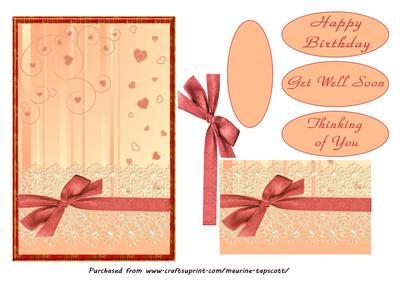Lacy Hearts 5x7 Topper
