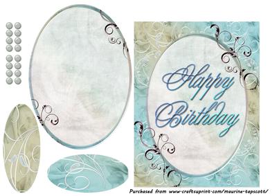 Roses and Cameo Birthday 5x7