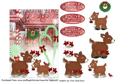 Reindeer in Candytown 5x7