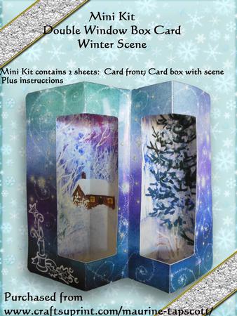 Mini Kit Cabin in the Woods Double Window Box Card2