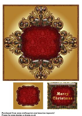Baroque Style 7x7 Christmas Topper