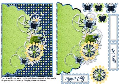 Denim&daisies 5x7 Mock Envelope Card