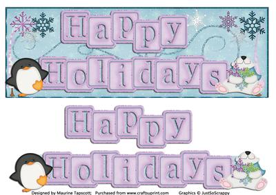 Snowbuddy Happy Holidays Large Dl