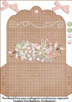 Vintage Money Wallet Flower Cluster
