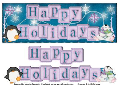 Happy Holidays from Snowbuddies Large Dl