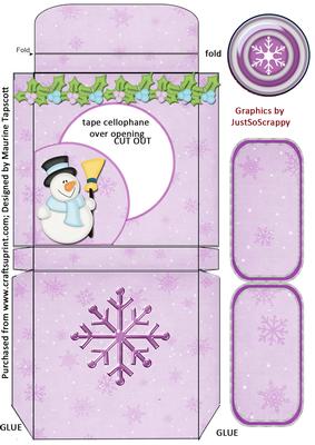 Cookie Pocket - Snowman - New & Improved Design