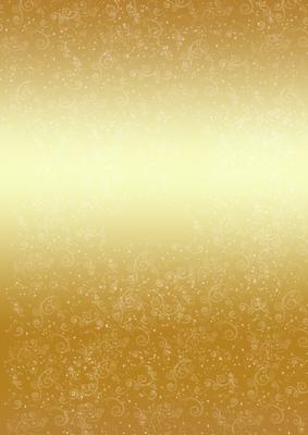 Swirls and Snowflakes on Gold