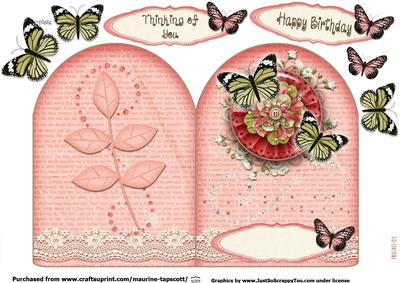 Floral Medallion Roundtop Quick Card