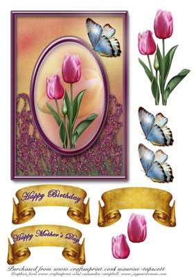 Cameo Tulips 5x7