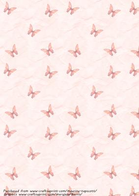 Butterflies on Crumpled Pink