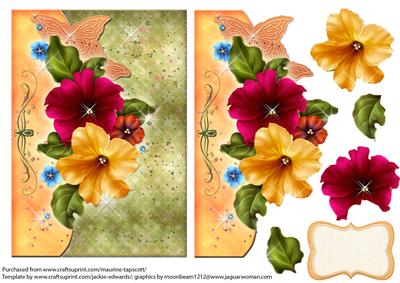 Petunias for Granny 5x7 Mock Envelope