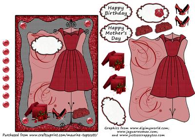 Ooohhlala Red & Black Topper