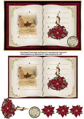 Cranberry Christmas Open Book Scene