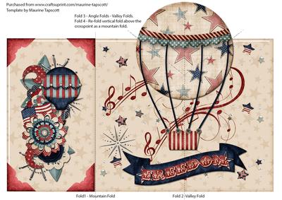 Hot Air Balloon Patriotic Pop-up