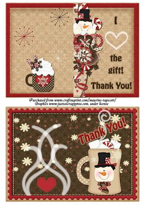 Cocoa Thank You Set of Quick Cards