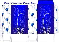 Blue Hearts and Balloons Pinch Bag