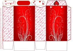 Red Abstract Valentine Pinch Bag