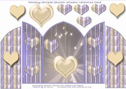 Fantasy Valentines Soft Neutral Colors Arch Shutter Card