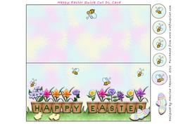 Happy Easter Flower Pots Dl Quick Eazicut