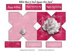 White Rose Kiss Card