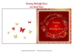 Butterfly Kisses Square Quick Card