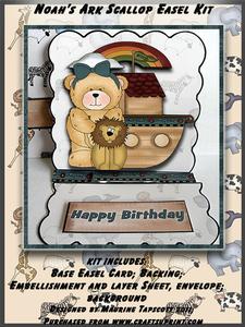 Noah's Ark Scalloped Easel Card Kit